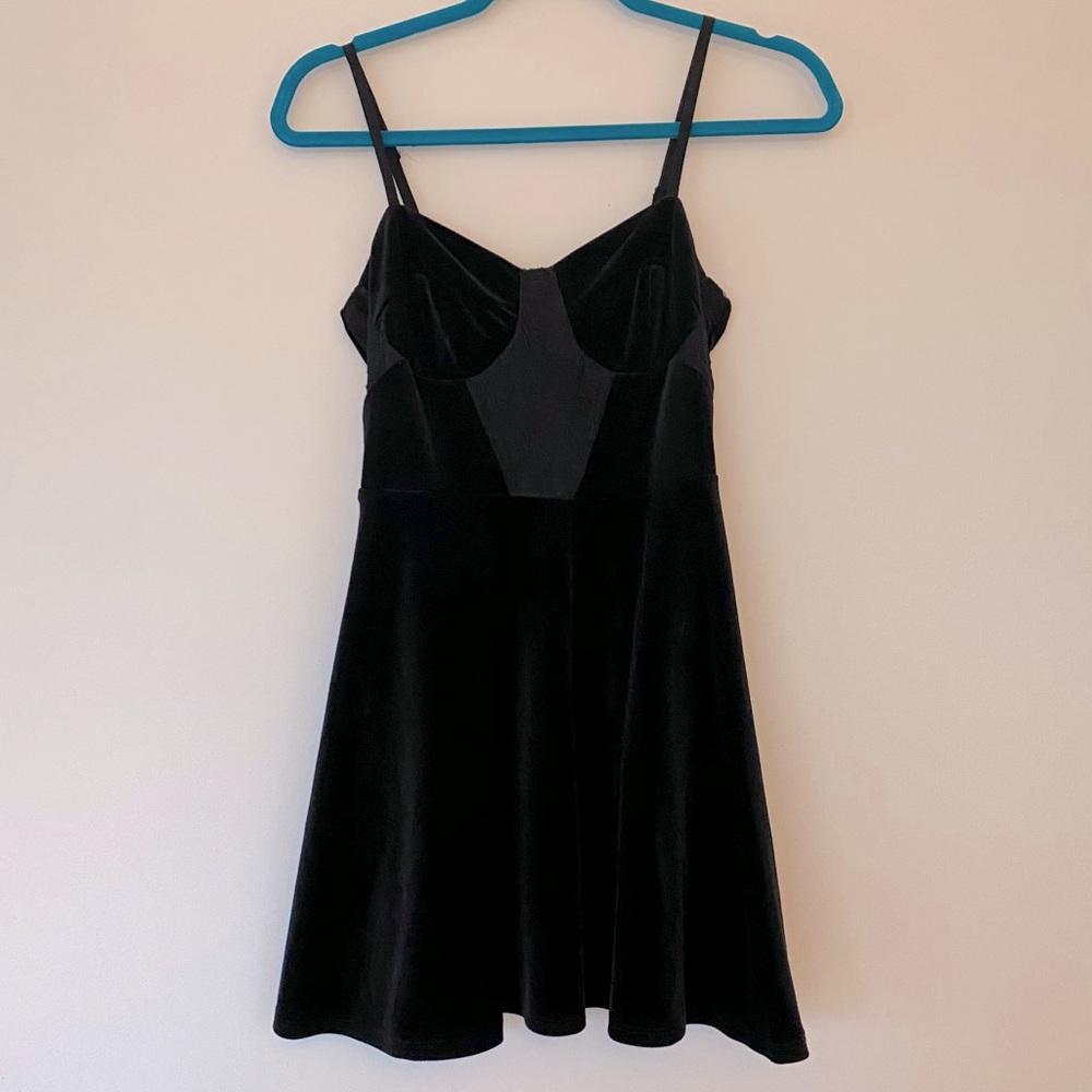 Topshop| Black Velvet Dress